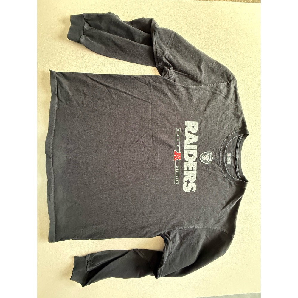 NFL Team Apparel Las Vegas Raiders Long Sleeve T-Shirt Black Mens 2XL AFC West